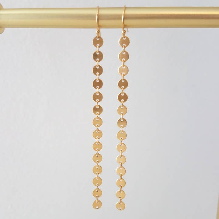 Long Coin Earrings for wholesale by MissElenious Jewelry