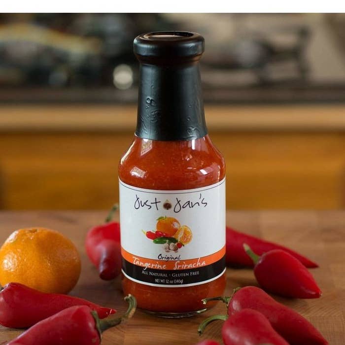 Tangerine Sriracha for wholesale by Just Jan's