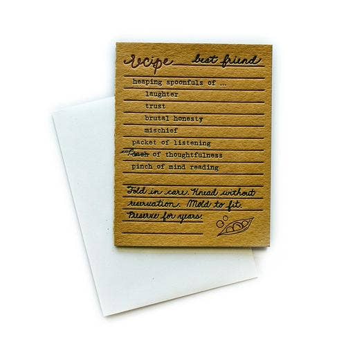 Belle & Union - Wholesale Recipe Card - Bread & Butter: Best Friend Recipe Card0