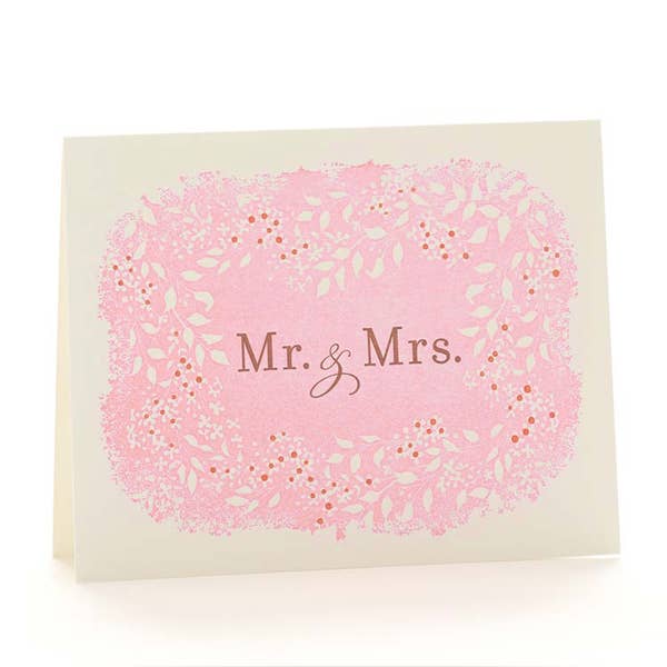 Mr and Mrs Notecard for wholesale by Ilee Papergoods