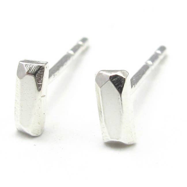 Small Rectangle Nugget Earrings for wholesale by Goldeluxe Jewelry