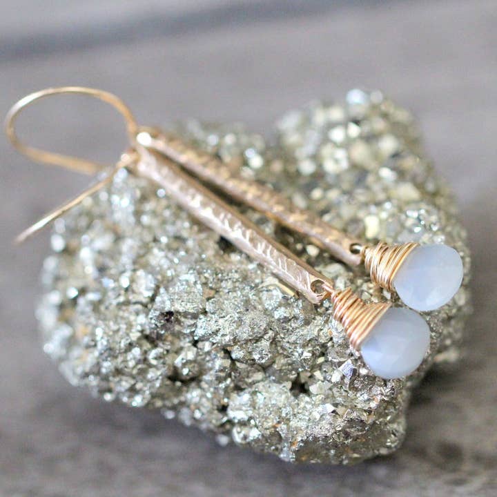 Mondstein-Bar-Ohrringe für den Großhandel von Saressa Designs