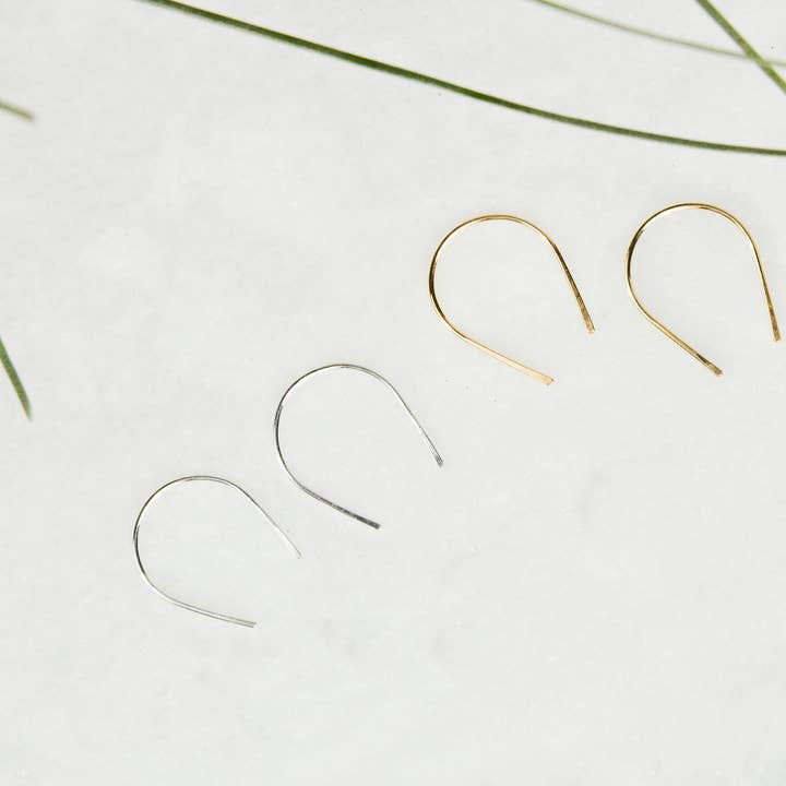 Gold Arc Earrings for wholesale by Rockhaus Metals