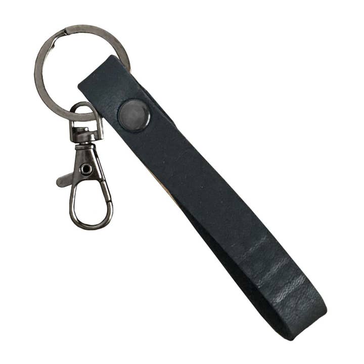 Hand Branded Keyfob - Black for wholesale by SKG Leather