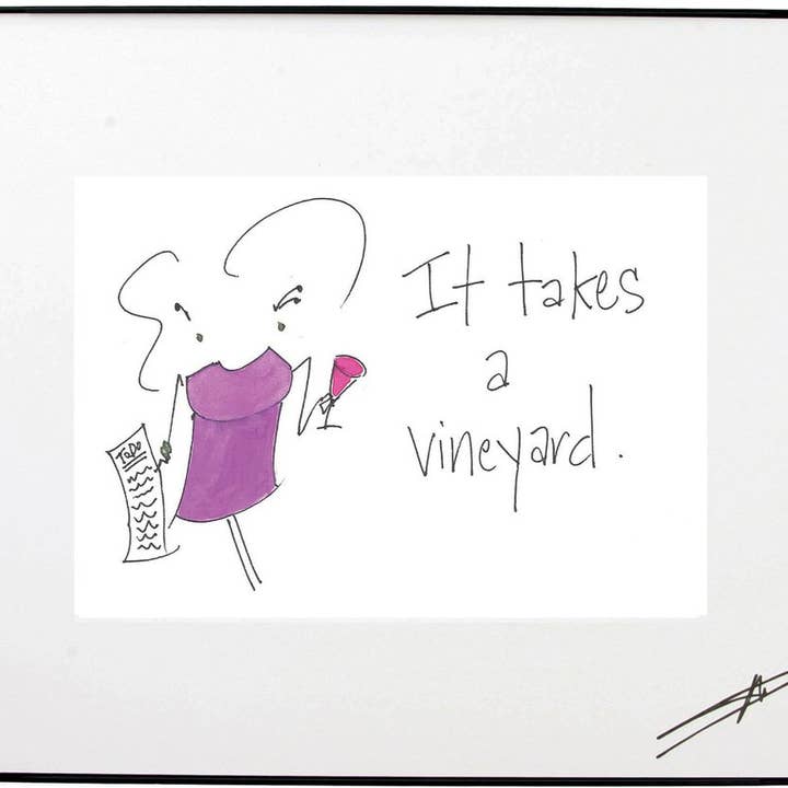 ARTE INCORNICIATA - Ci vuole un vigneto Arte incorniciata per la vendita all'ingrosso da parte di Mary Phillips Designs