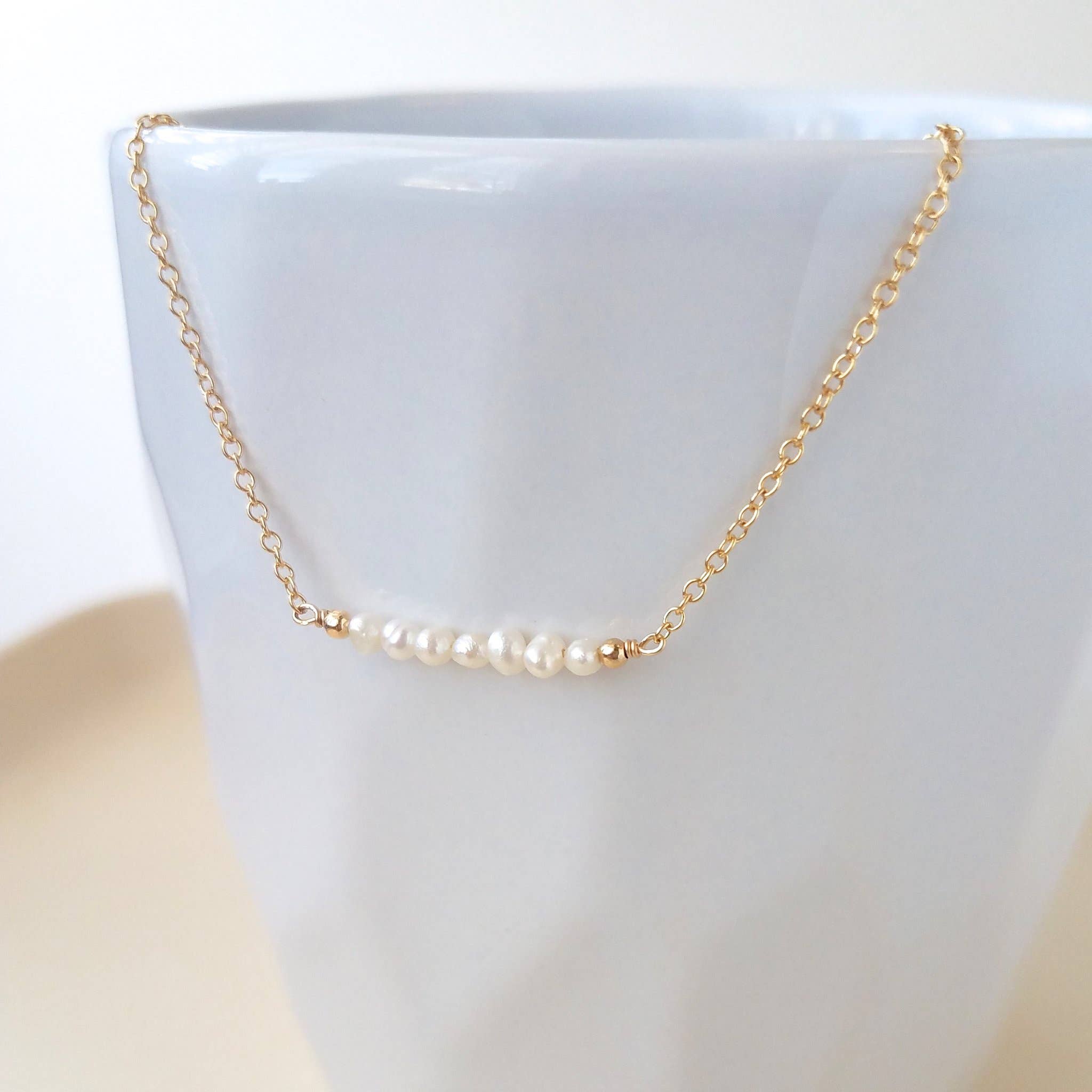 MissElenious Jewelry - Wholesale Beaded/Pearl Necklace - Pearl Bar Necklace - June Birthstone1