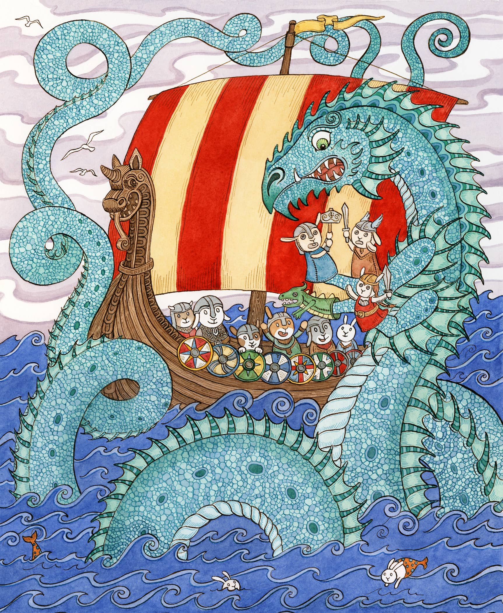 SepiaLepus Illustration - Wholesale Art Print - 11" x 14" The Saga Art Print0