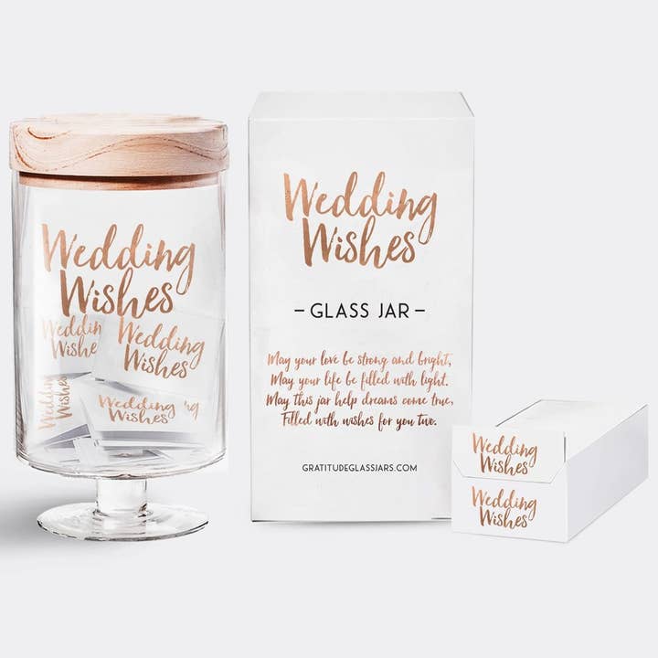 Frasco de vidro de desejos de casamento por atacado de Gratitude Glass Jars