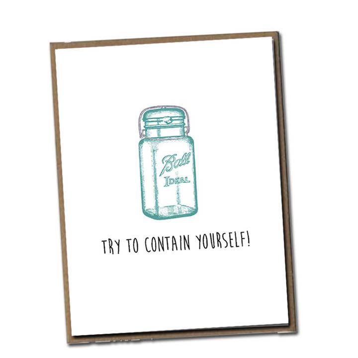 ¡Intenta Contenerte! Tarjeta de Felicitación A2 de Enhorabuena para venta al por mayor de Fly Paper Products