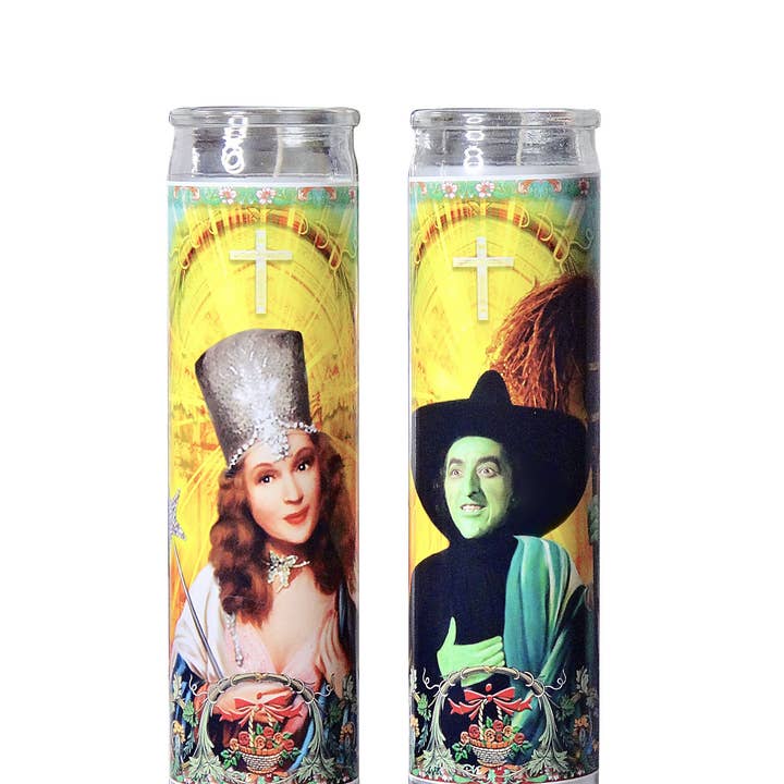 Glinda et Elphaba Celebrity Prière Set de bougies - Magicien d'Oz pour la vente par Calm Down Caren