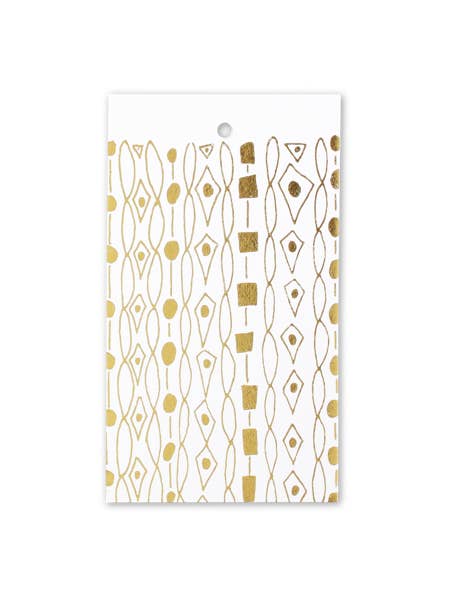 Circle & Dot Gold Foil Stamped Gift Tags for wholesale by Thimblepress