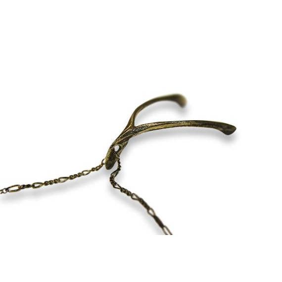 Moon Raven Designs - Wholesale Pendant/Charm Necklace - Large Wishbone Necklace - Bronze2