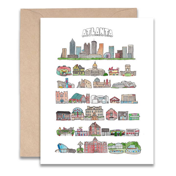 Carte Atlanta pour la vente par Jodi Lynn's Emporium of Doodles