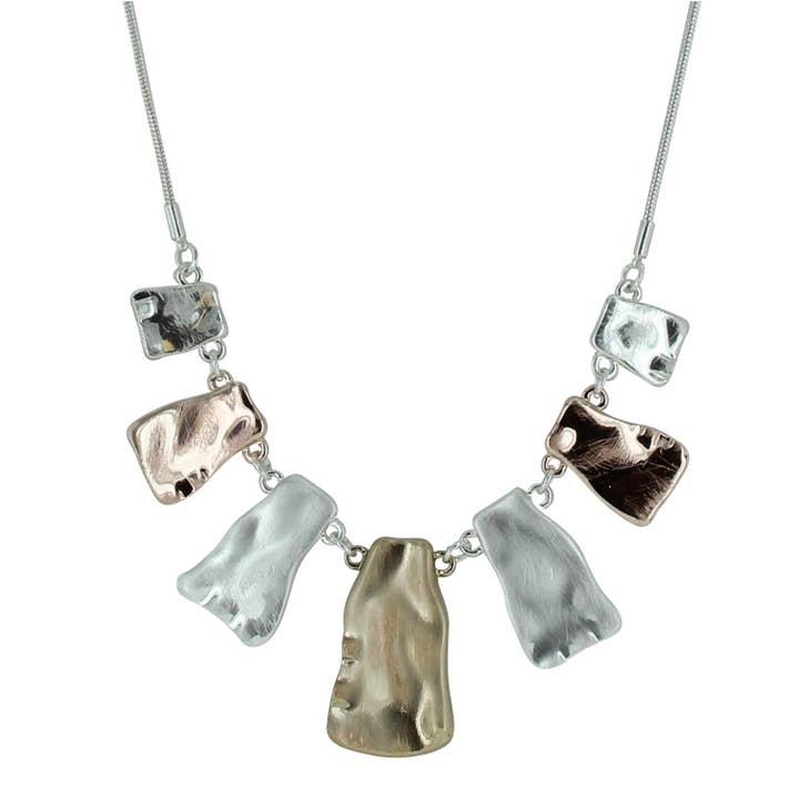 Collar martillado de dos tonos. para venta al por mayor de Takobia