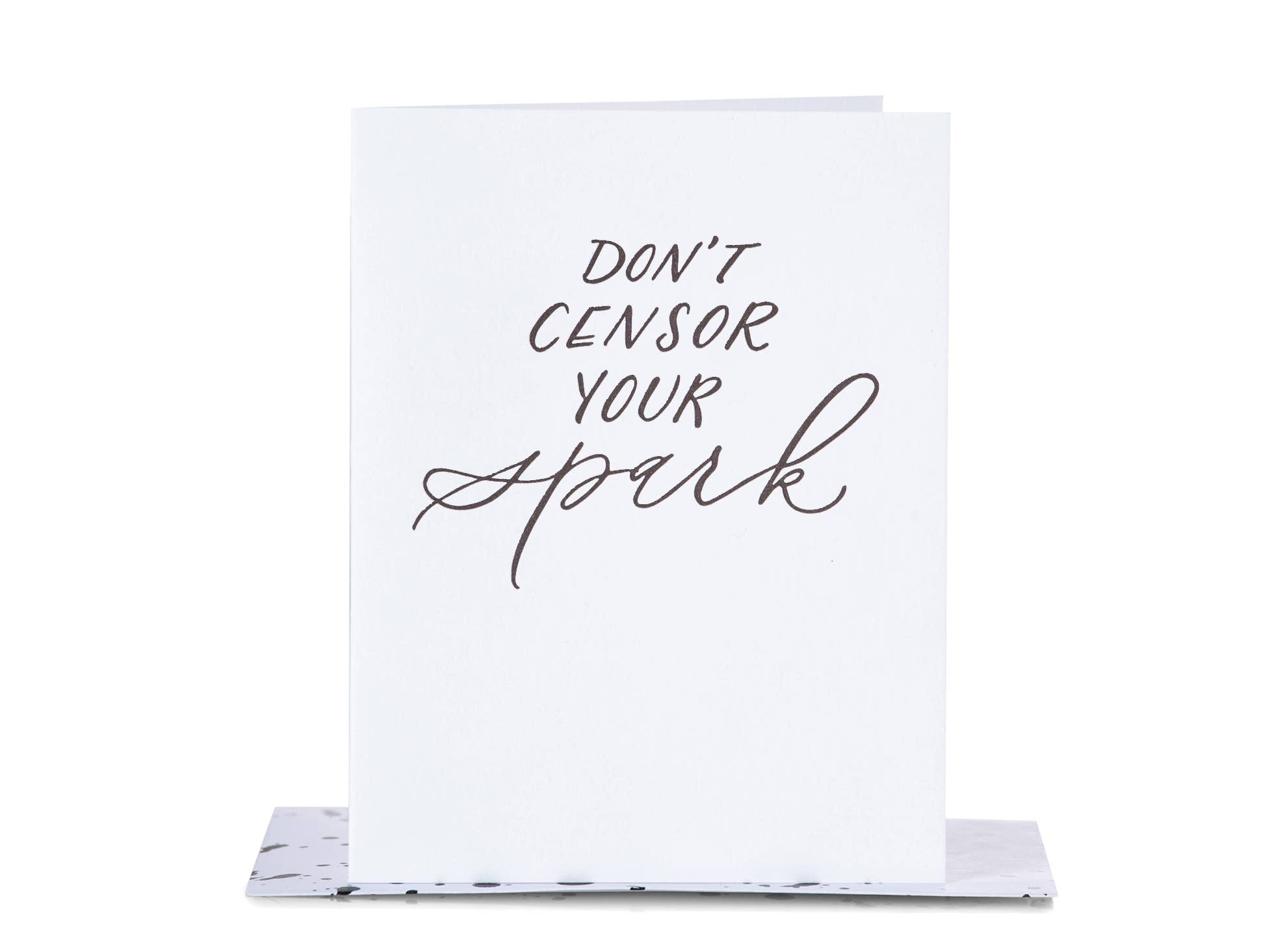 Paper Epiphanies - Wholesale Encouragement Card - Don't Censor Your Spark Card1