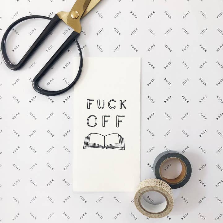 Steel Petal Press - Wholesale Flat Wrap - Fuck Gift Wrapping Paper - Single Sheet5