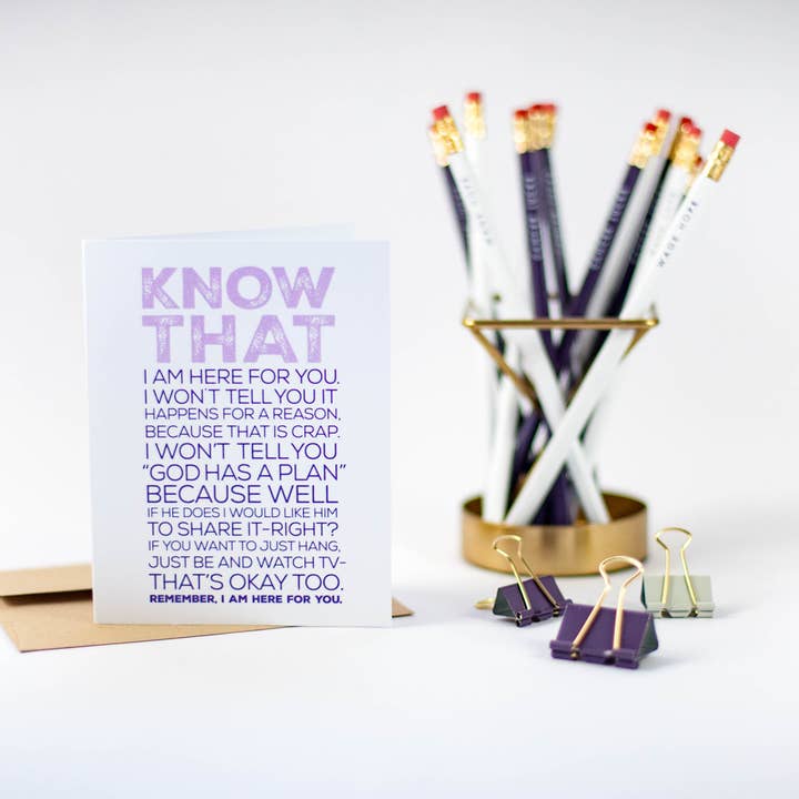 Tiramisu Paperie - Wholesale Sympathy Card - Know That Cancer Card1