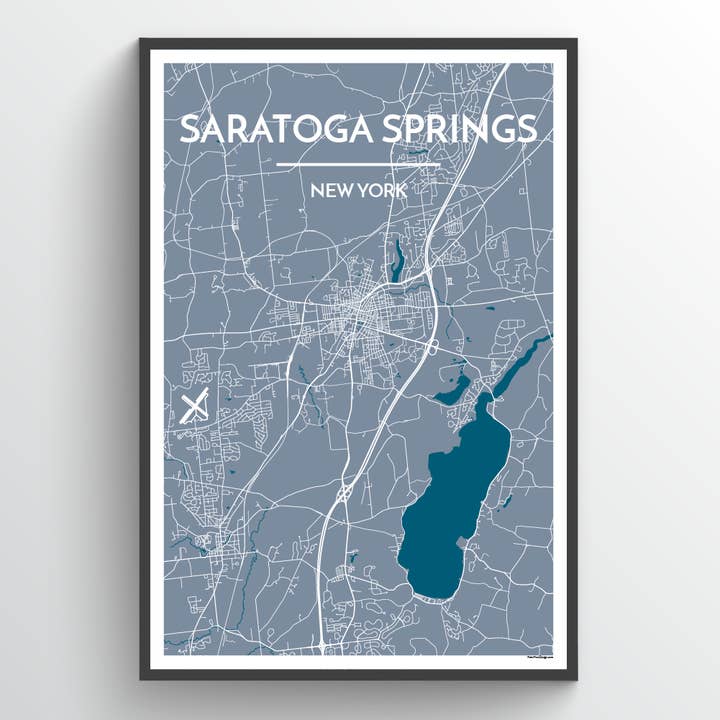 Point Two Design Group - Vendita all'ingrosso Stampa artistica - Stampa artistica della mappa della città di Saratoga Springs