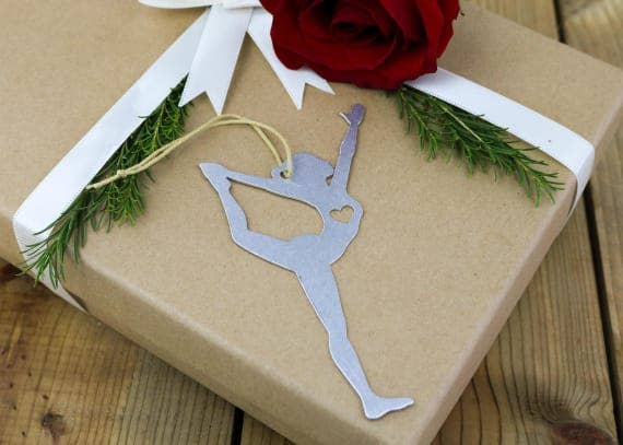 Iron Maid Art - Venta al por mayor Adornos - Bailarina Pose Yoga Metal Regalo de Navidad Adorno7