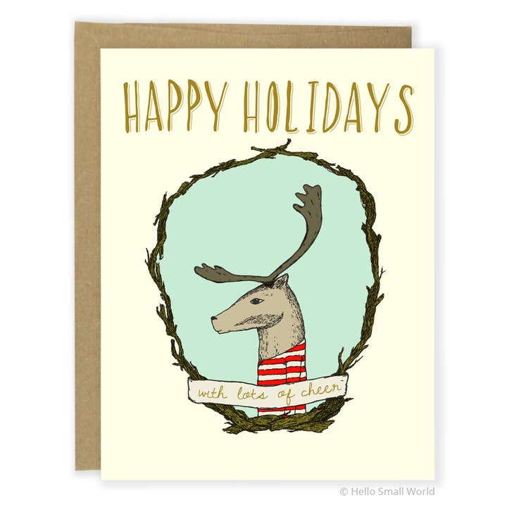 Beaucoup de cartes de rennes de joie pour la vente par Hello Small World