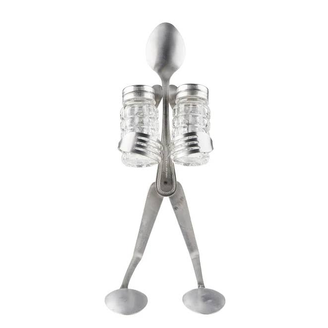 Salt and Pepper Stand-Spoon for wholesale by Forked up Art