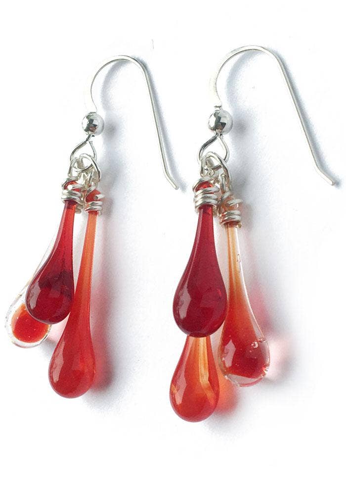 Sundrop Jewelry - Wholesale Dangle Earrings - Trio Colorful Glass Teardrop Earrings9