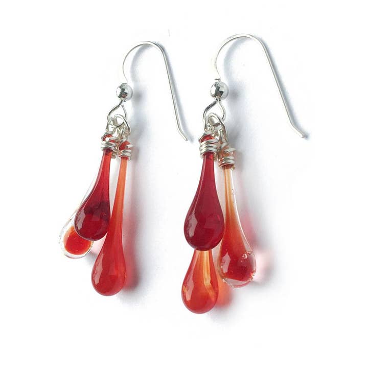 Sundrop Jewelry - Wholesale Dangle Earrings - Trio Colorful Glass Teardrop Earrings9