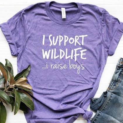 The Little Poppy Shop - Vendita all'ingrosso Maglietta serigrafata - Donna - Sostegno Wildlife, Raise Boys Shirt0