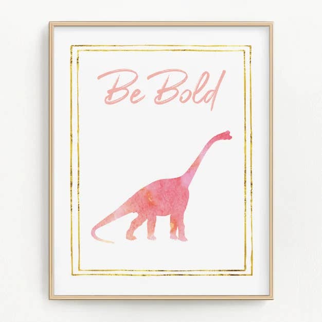 Pink Acuarela Brontosaurus Art Pink para venta al por mayor de Flip The Script Studios