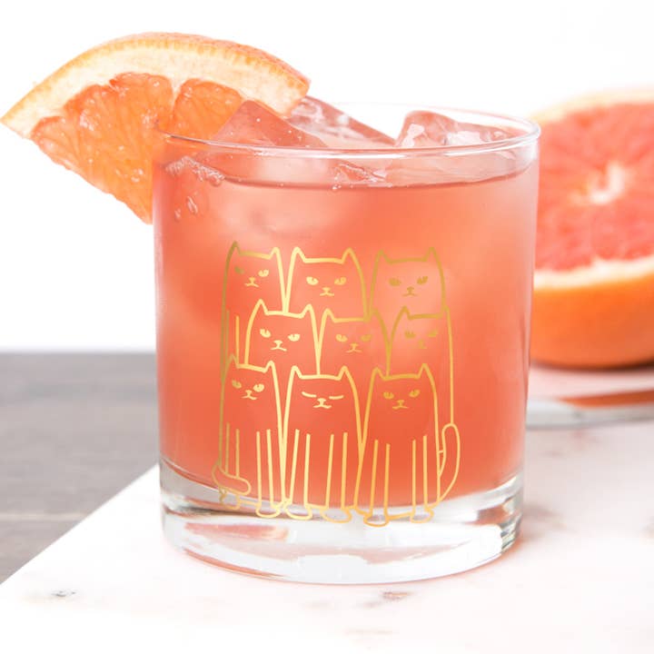 Counter Couture - Wholesale Cocktail/Liquor Glass - Cat Rocks Glass | Whiskey Glass | Cocktail Glass