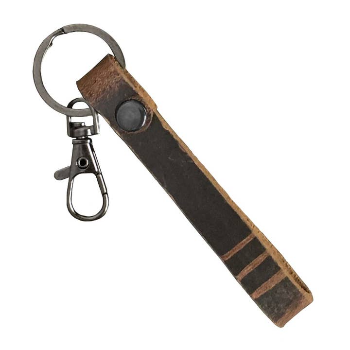 Hand Branded Keyfob - Russet for wholesale by SKG Leather