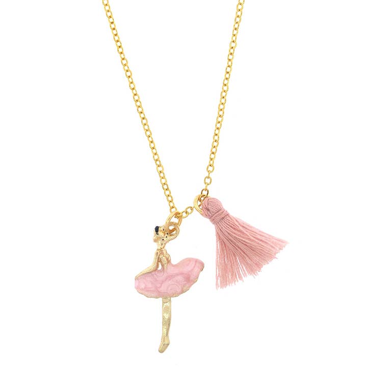 Collar con colgante de bailarina hecho a mano con borla para bailarina para venta al por mayor de Sadie’s Moon