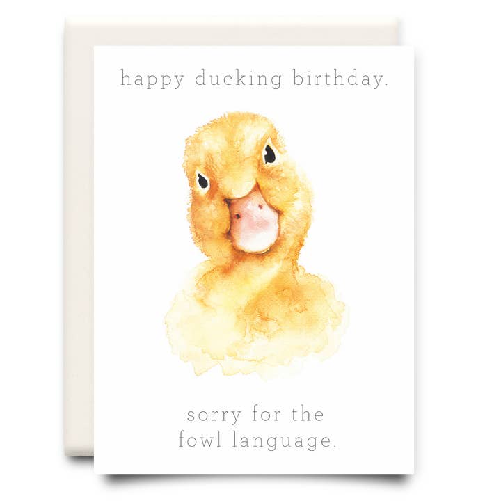 Fowl Language | Biglietto di auguri di compleanno per la vendita all'ingrosso da parte di Inkwell Cards