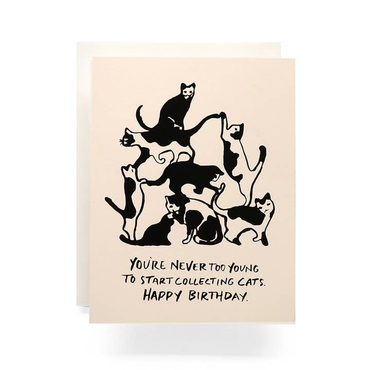 Antiquaria - Wholesale Birthday Card - Cat Tower Birthday Greeting Card