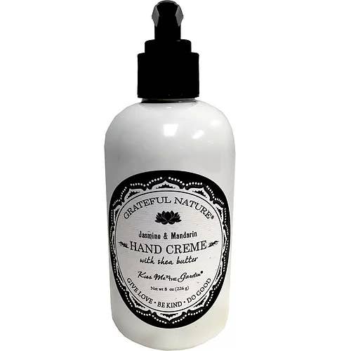 8 oz Grateful Nature Hand Crème for wholesale by Kiss Me in the Garden