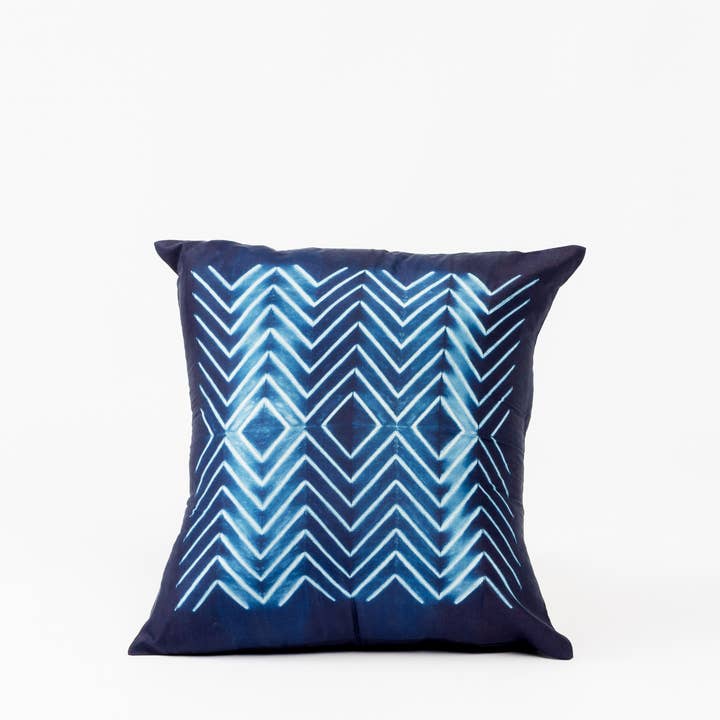 Variously - Wholesale Throw/Decorative Pillow - Naami Indigo Silk Pillow5