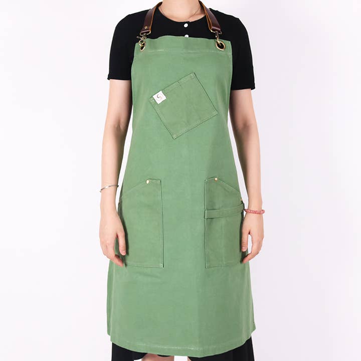 Chef's Satchel – wholesale Apron – Handmade Basil apron4