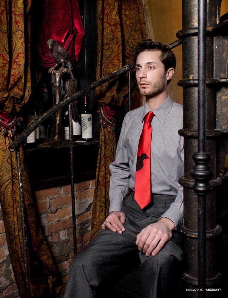 Cyberoptix Tie Lab - Wholesale Necktie - Men's - Raven Necktie. Edgar Allan Poe Tie3