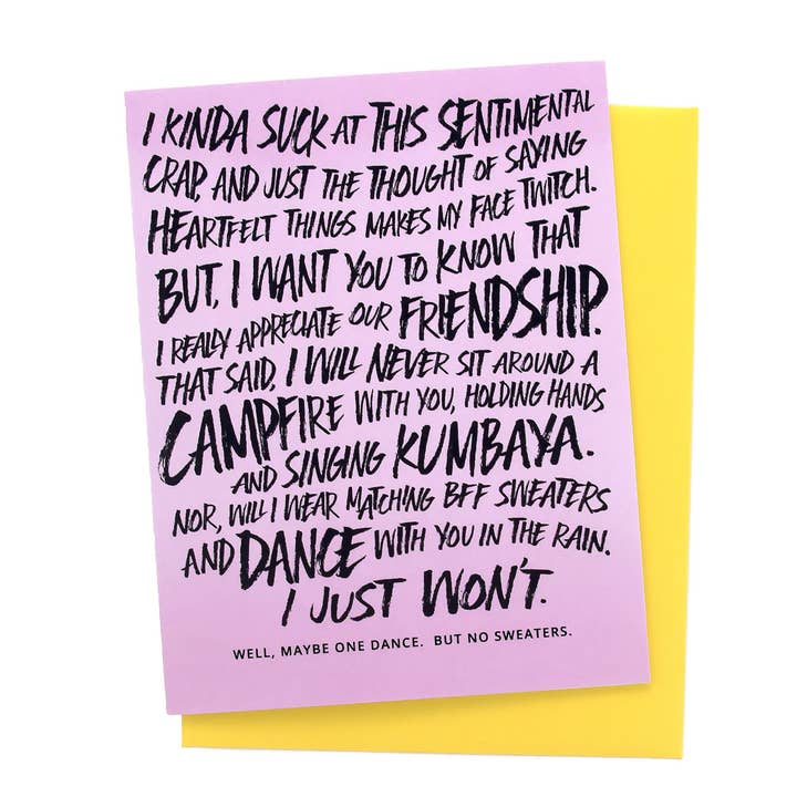 Kumbaya Friendship Card for wholesale by Get Feisty