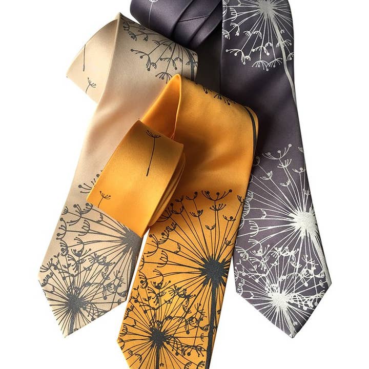 Cyberoptix Tie Lab - Wholesale Necktie - Men's - Dandelion Print Necktie