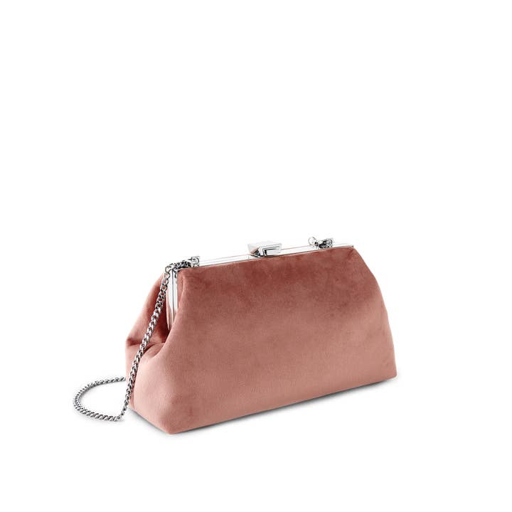 Dusty Rose Velvet Jewel Bag for wholesale by Modjewel