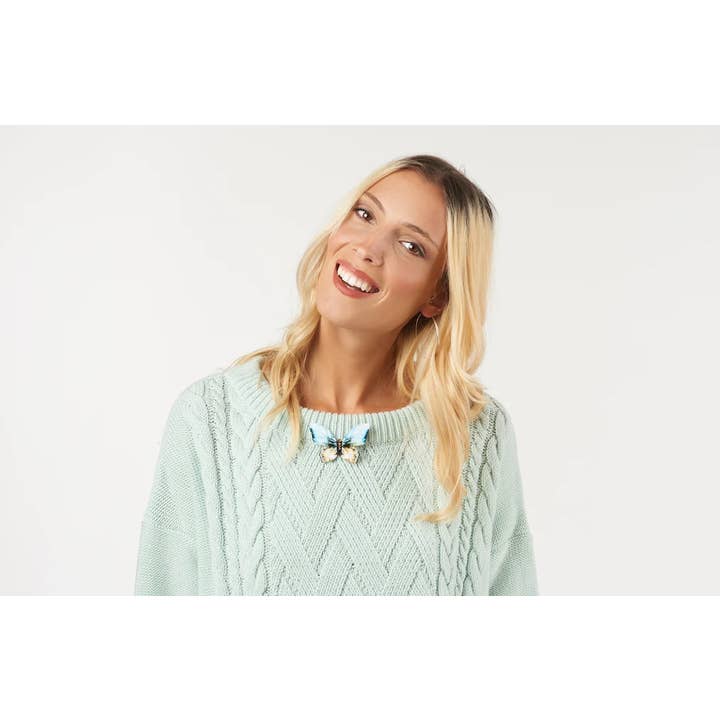 KUMA Design OÜ - Venta al por mayor Broches - Broche de mariposa de la hora dorada de Roma