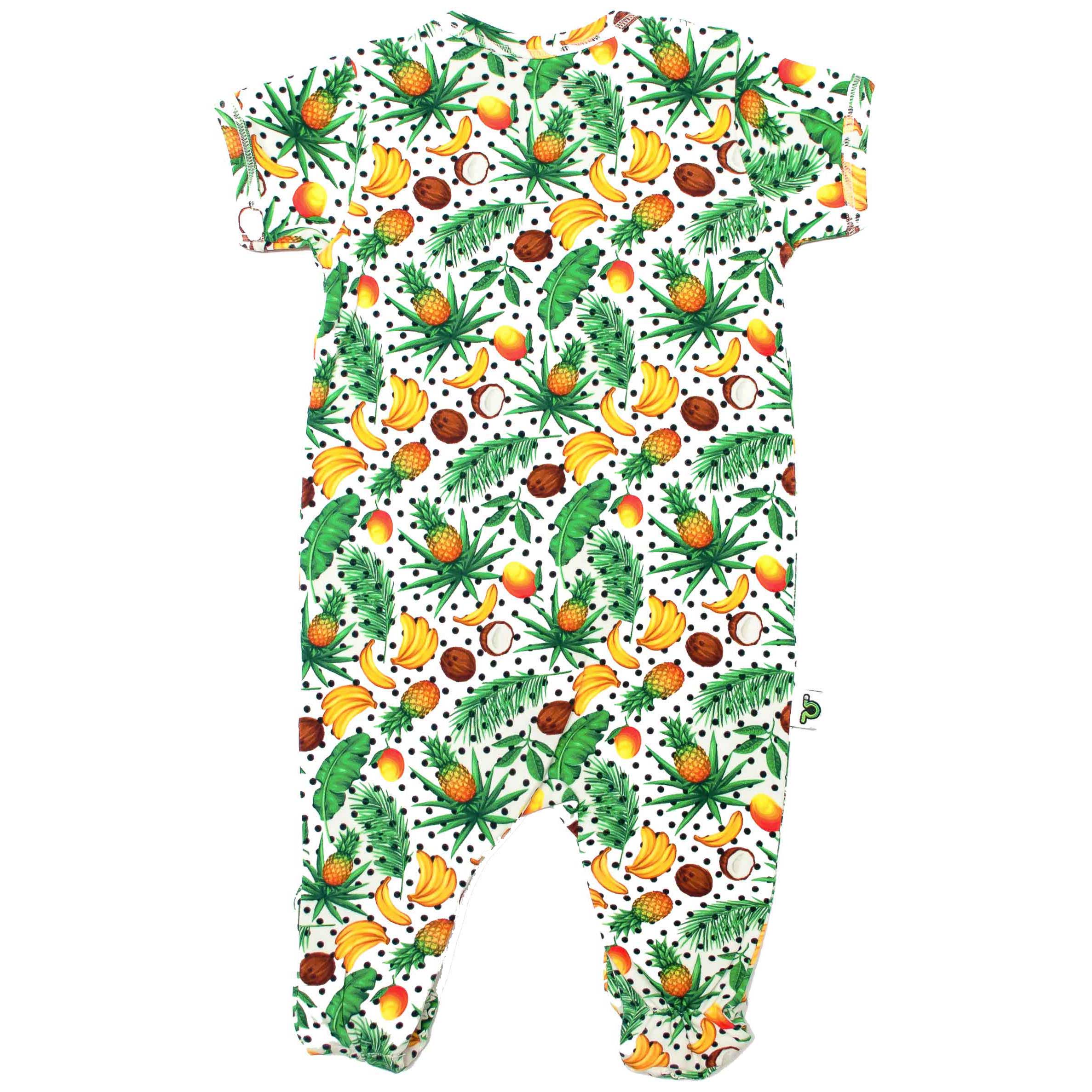 Inchworm Alley - Wholesale Bodysuit (Footed) - Baby - Short Sleeve Footie - Fruity Dots1