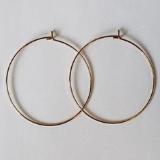 Rebecca Accessories LLC - Wholesale Hoop Earrings - Plain Simple Hoop Large Earring Gift Giving, Layering 0