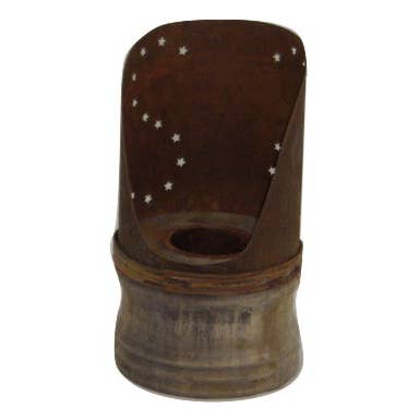Home Kreation by KK dba Kraft Klub - Wholesale Candle Holder - Large Rusty Candle Holder with Wooden Base