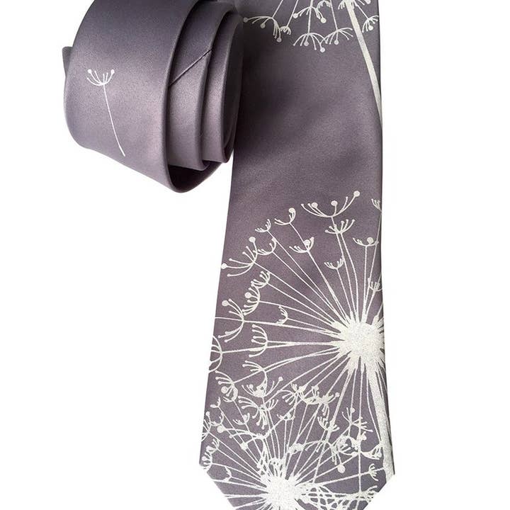 Cyberoptix Tie Lab - Wholesale Necktie - Men's - Dandelion Print Necktie3