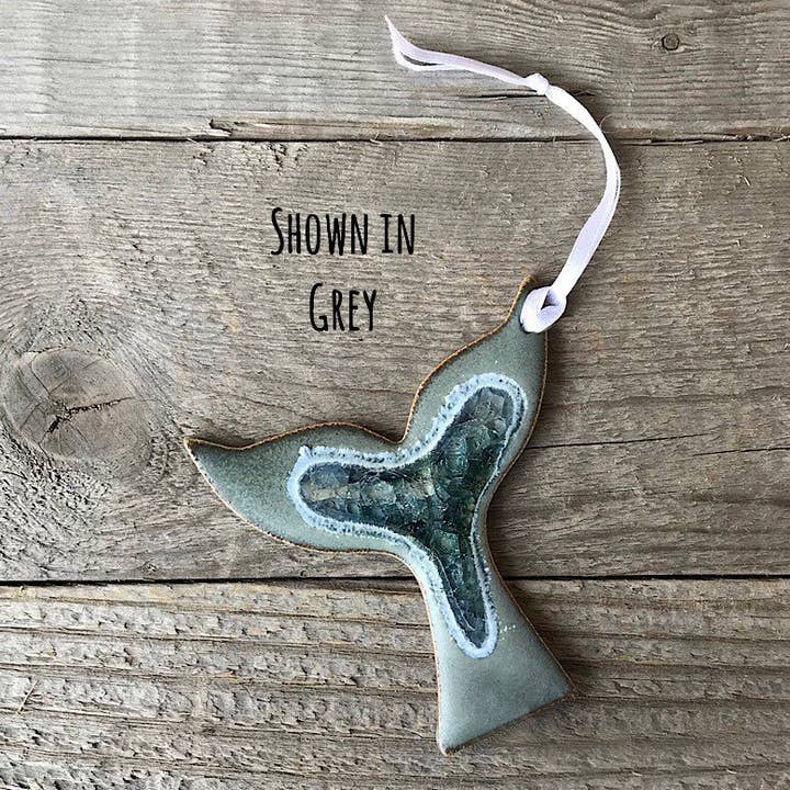 Whale Tail Ornament for wholesale by Dock 6 Pottery