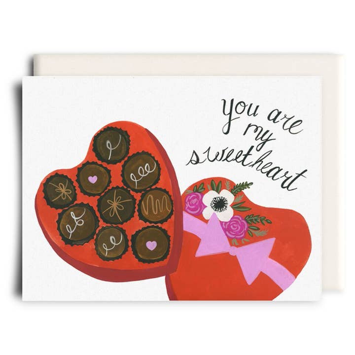 Chokladask | Kärlek hälsningskort för wholesale av Inkwell Cards