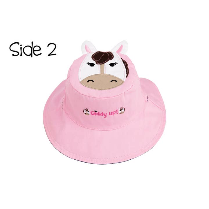 FlapJackKids - Wholesale Sun Hat - Kids - Kids UPF50+ Sun Hat - Horses2
