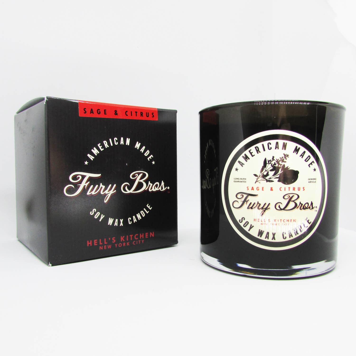 Fury Bros. - Wholesale Jar/Filled Candle - Sage & Citrus Candle 9 oz1